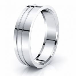 Solid 7mm Classic Parallel Cut Comfort Fit Wedding Band