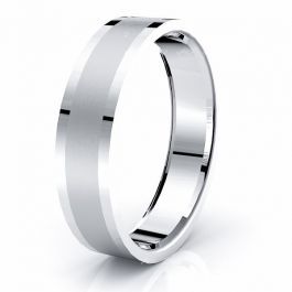 Solid 6mm Sleek Basic Comfort Fit Wedding Ring