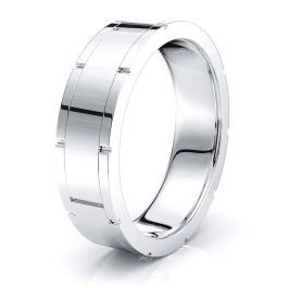 Solid 7mm Rolex Inspired Comfort Fit Wedding Band