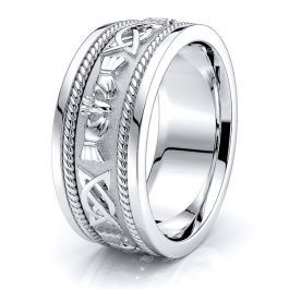 Celtic Wedding Bands - Brendan Claddagh Celtic Ring Comfort Fit 8mm
