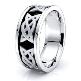 Celtic Wedding Rings - Aerona Celtic Knot Band Comfort Fit 7mm