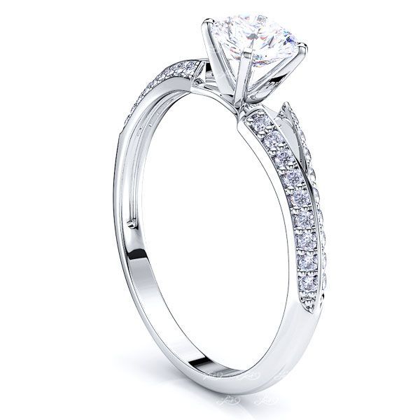 Rhode Island Pave Set Engagement Ring