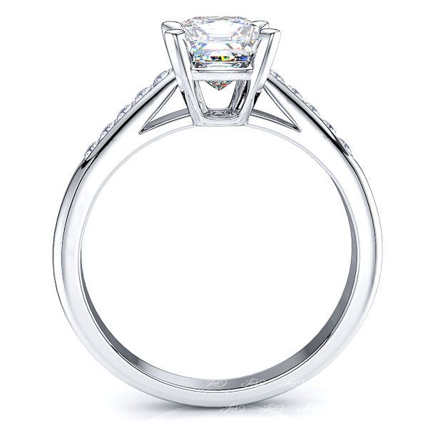 California Pave Set Engagement Ring