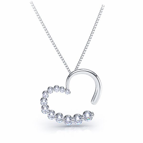 Drina Diamond Heart Pendant