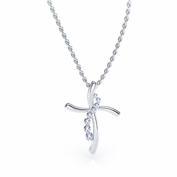 Josee Diamond Religious Cross Pendant