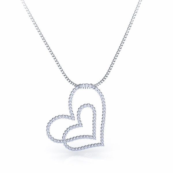 Marjolaine Heart Diamond Pendant
