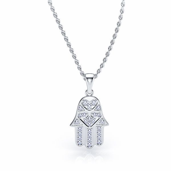Soledad Diamond Hamsa Hand Pendant