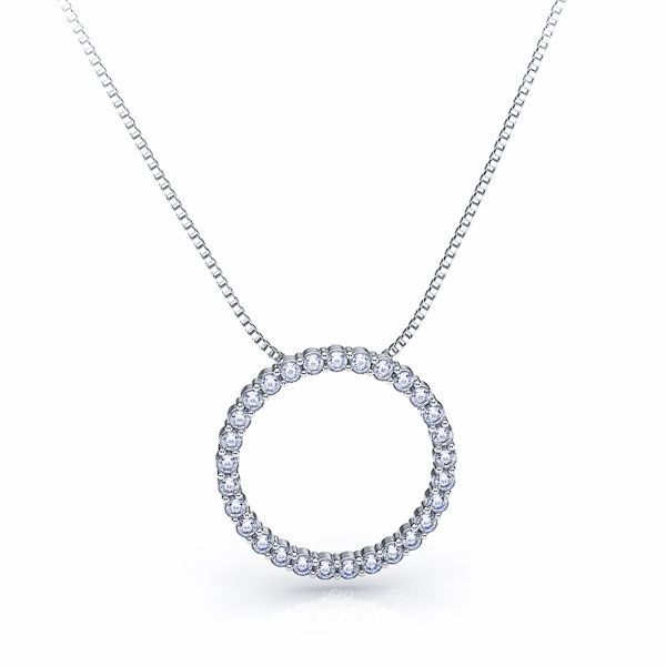 Blancheflor Diamond Circle Pendant