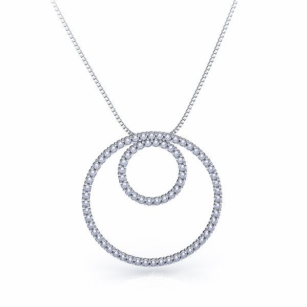 Valentine Diamond Circle Pendant