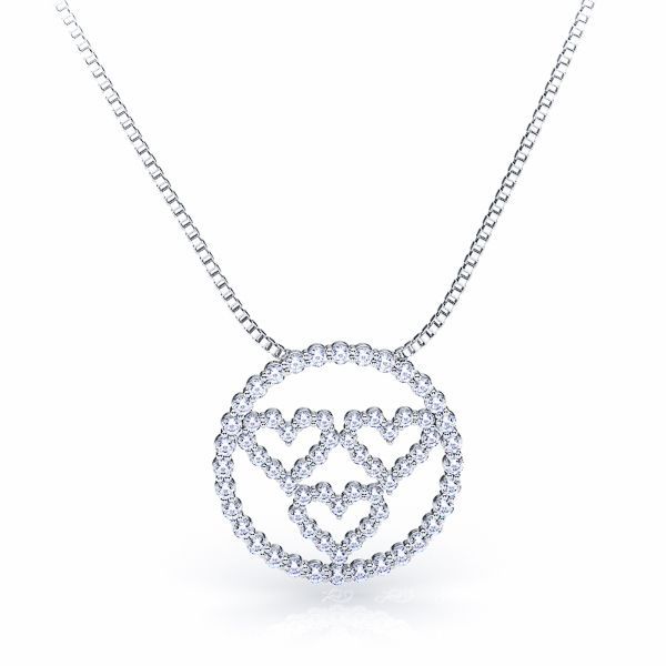 Veva Circle Diamond Pendant