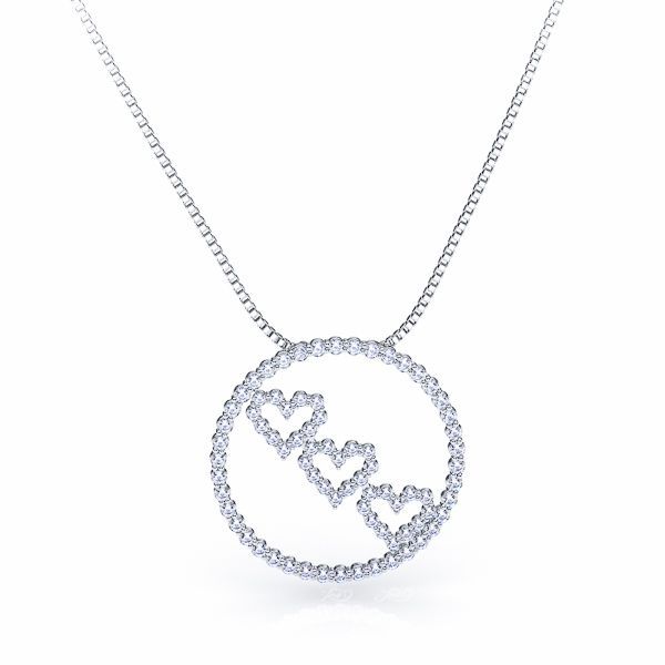 Perrine Circle Heart Pendant