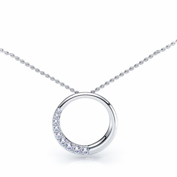 Ouida Diamond Circle Pendant