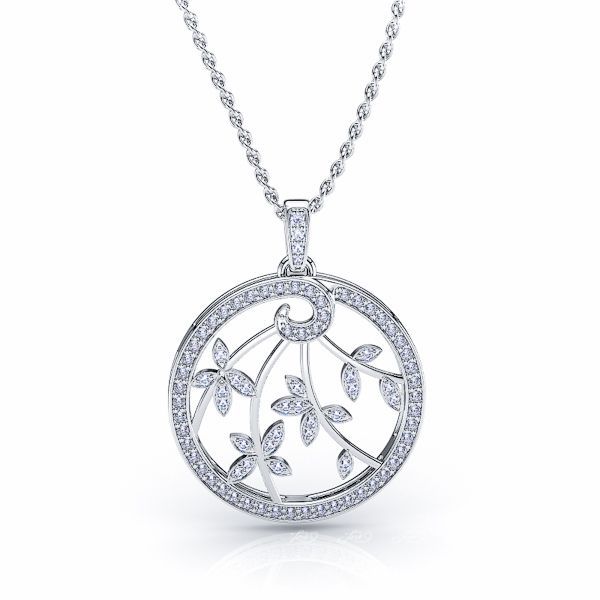 Sara Diamond Fancy Circle Pendant