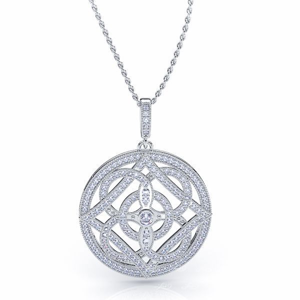 Gilda Diamond Fancy Circle Pendant
