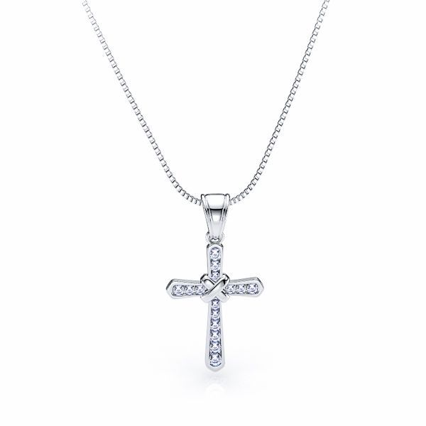 Emeline Diamond Religious Cross Pendant