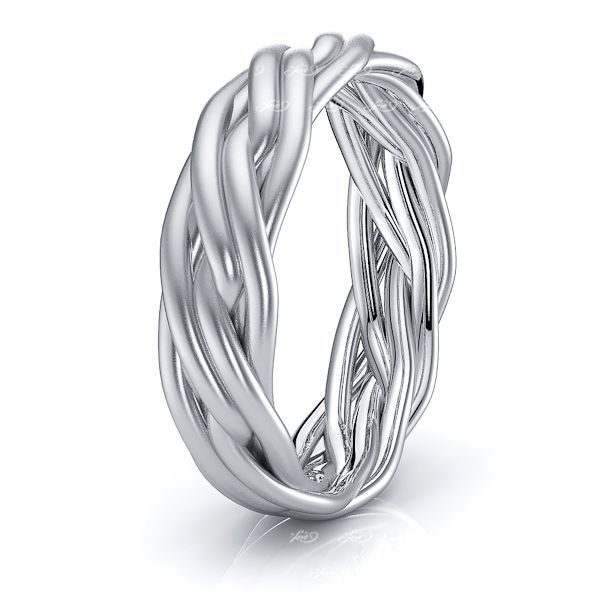 Elliot Hand Woven Mens Wedding Ring