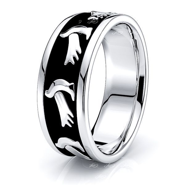 Milo Dove Motif Religious Mens Wedding Band