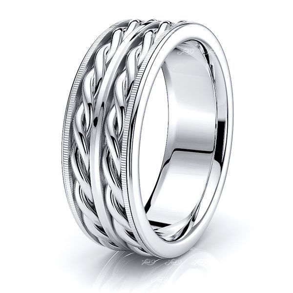 Rufus Hand Briaded Mens Wedding Ring