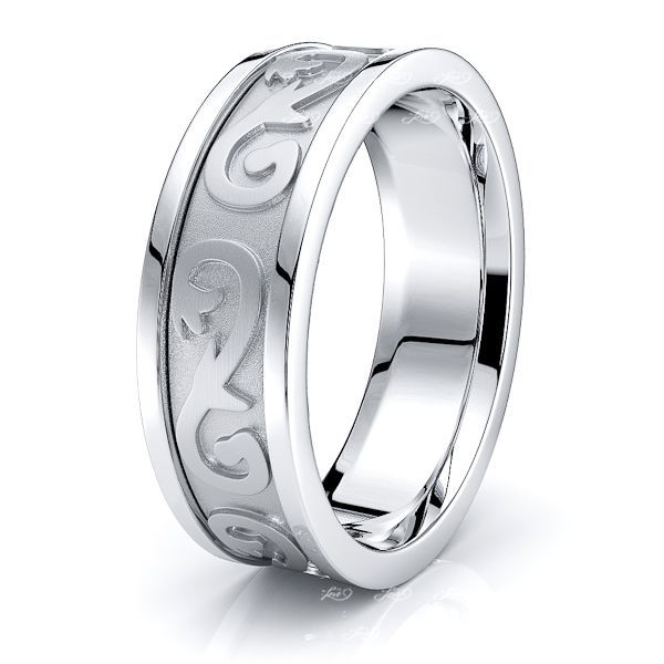 Ewan Celtic Knot Mens Wedding Ring