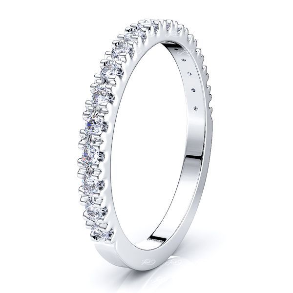 Genevieve Prong Set Women Anniversary Wedding Band