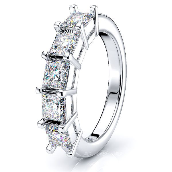 Fleuretta Prong Set Women Anniversary Wedding Band