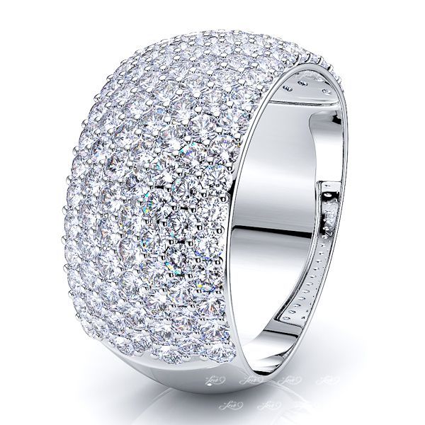 Cruzita Pave Set Women Anniversary Wedding Band