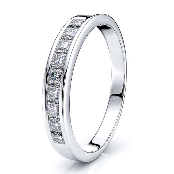 Paulette Channel Set Women Anniversary Wedding Band
