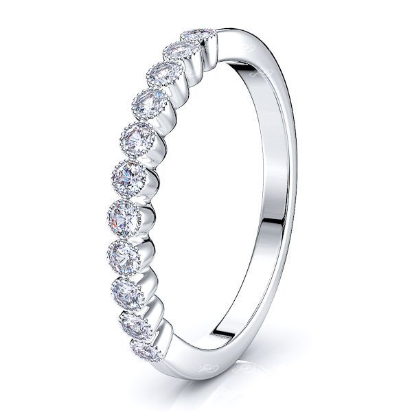 Marinella Milgrain Women Anniversary Wedding Band