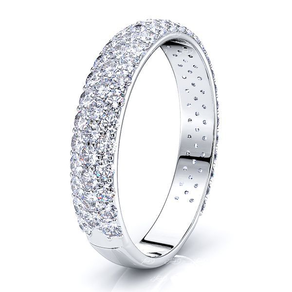 Estrella Pave Set Women Anniversary Wedding Band