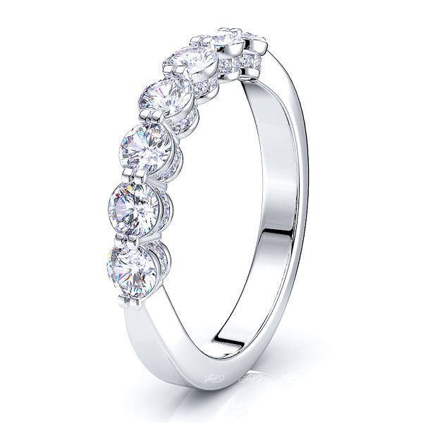 Rosalba Pave Set Women Anniversary Wedding Band