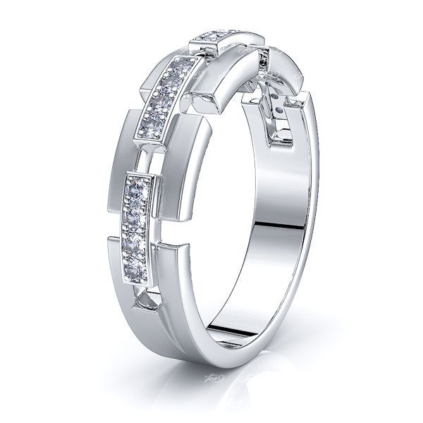 Elodie Mens Diamond Wedding Band