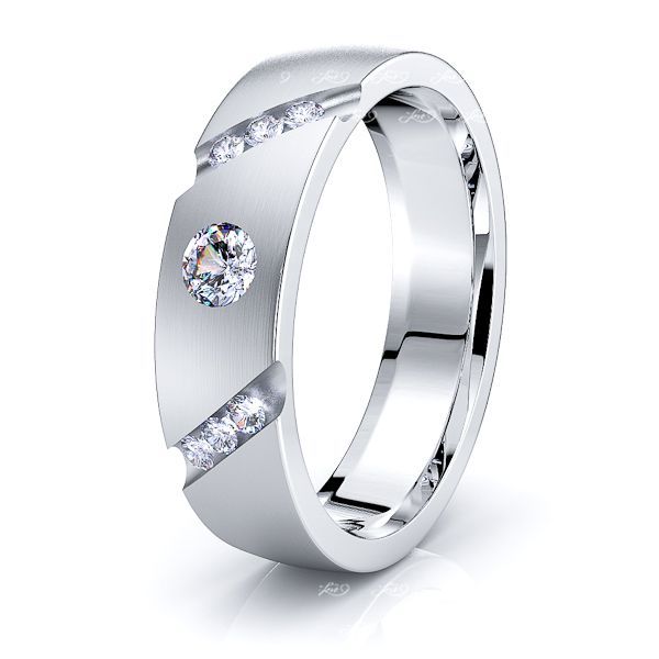 Flora Mens Diamond Wedding Ring