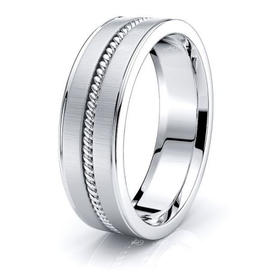 Levi Mens Hand Braided Wedding Ring