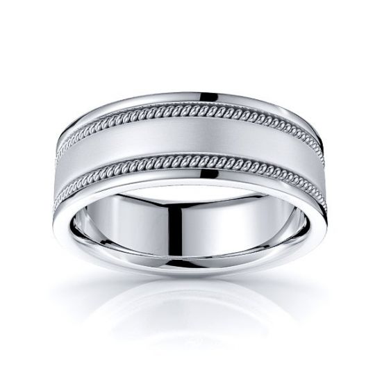 Hand Woven Wedding Bands - Nolan Braided Ring Comfort 7mm
