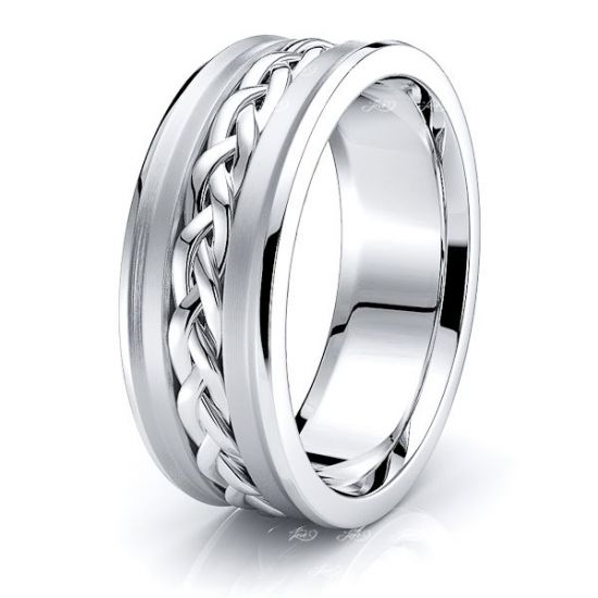 Cassius Hand Woven Mens Wedding Ring