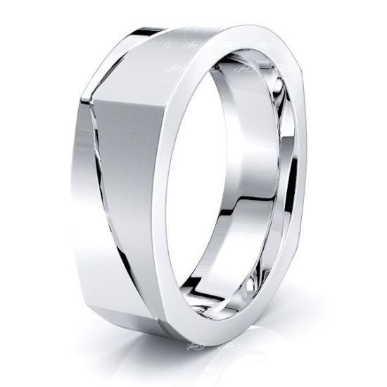 Cael Solid 7mm Square Mens Wedding Ring