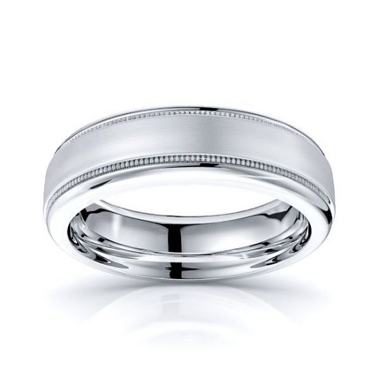 Solid 6mm Traditional Step Edge Comfort Fit Wedding Band