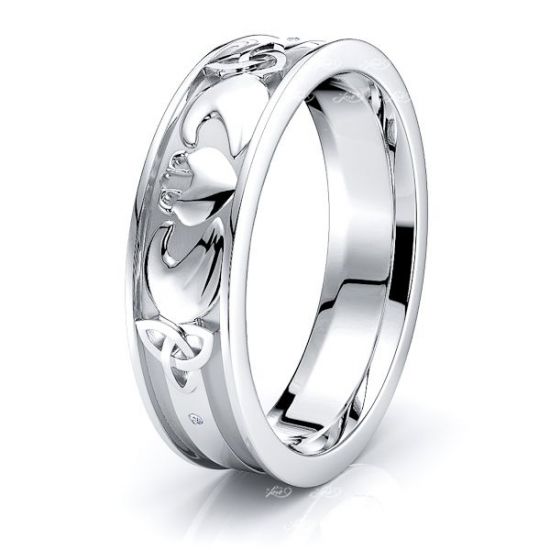 Glendon Claddagh & Trinity Mens Wedding Ring