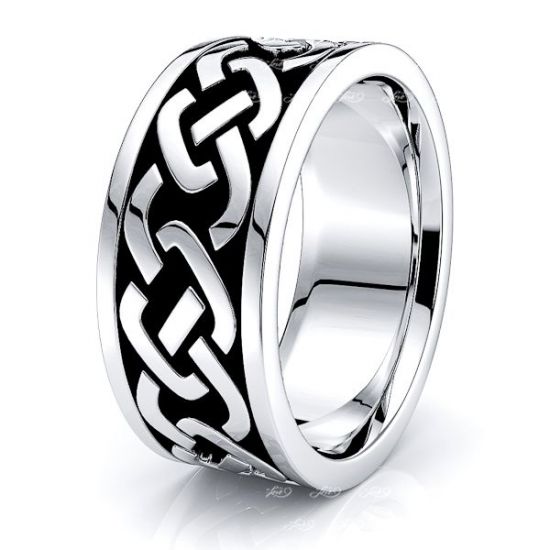 Pixie Celtic Knot Mens Wedding Ring