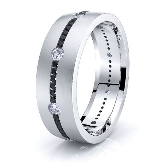 Lila Black Mens Diamond Wedding Ring