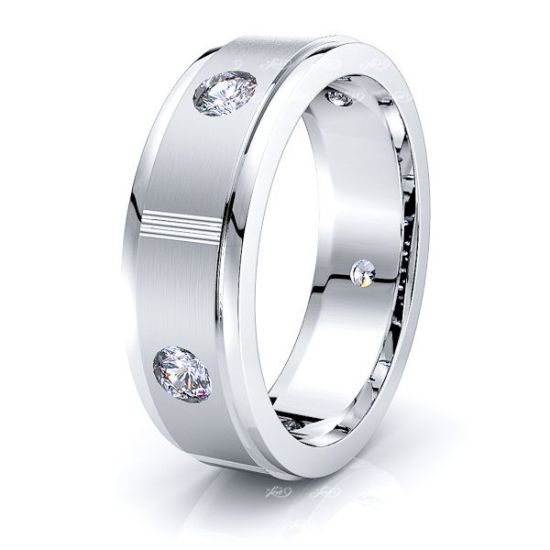Solid 0.20 Carat Comfort Fit 6mm Elena Diamond Wedding Ring