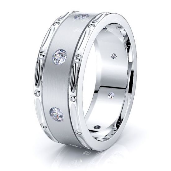 Solid Cressida Diamond Wedding Ring 0.32 Carat 7mm Comfort Fit