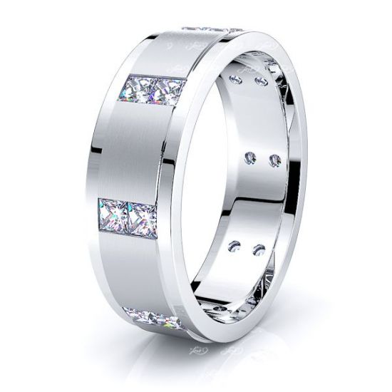 Solid Laura Diamond Wedding Ring 0.96 Carat 6mm Comfort Fit