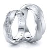 0.66 Carat 6mm Fancy Designer His and Hers Diamond Wedding Band Set