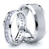 1.00 Carat Stylish 7mm His and 5mm Hers Diamond Wedding Band Set
