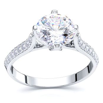 Wisconsin Pave Set Engagement Ring