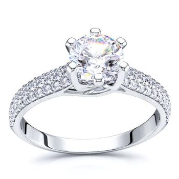 Arkansas Micro Pave Set Engagement Ring