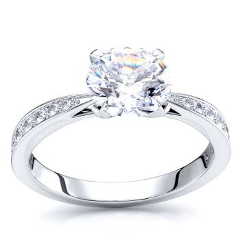 New Mexico Pave Set Engagement Ring