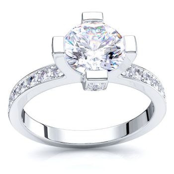 Manitoba Pave Set Engagement Ring