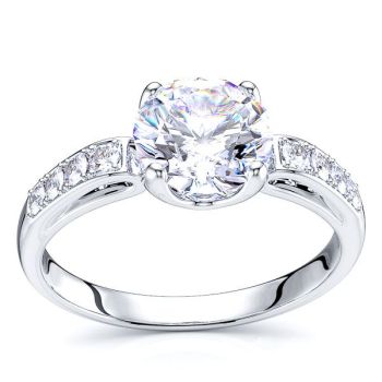 Saskatoon Pave Set Engagement Ring